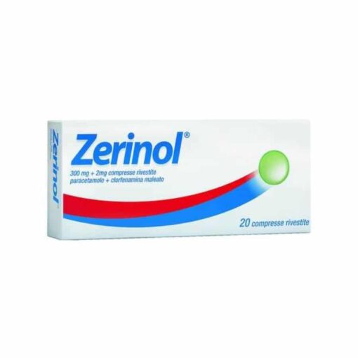 ZERINOL 300 MG + 2 MG PARACETAMOLO 20 COMPRESSE RIVESTITE