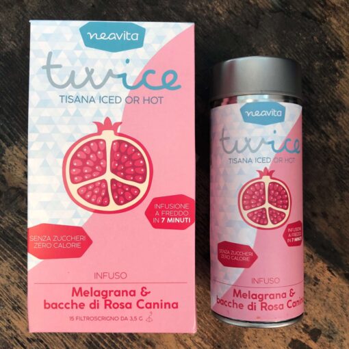 tisana twice melagrana e bacche di rosa canina neavita