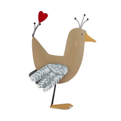 Uccello Beige con Cuore